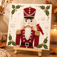 DIY Nutcracker Pearl Painting Kit For Home Or Office Wall Decoration, Perfect Holiday Gift, Christmas Decoration, Holiday Artwork, DIY Craft Kit - Sets - View 7