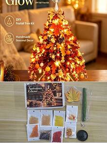 1 Set DIY Beaded Christmas Tree Kit, Handmade Shiny Holiday Decoration, 3D Crystal Bead Christmas Tree Making Set, Holiday Desktop Christmas Tree Decor - Multicolor - View 14