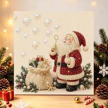 Set Lukisan Mutiara dan Berlian Santa Claus DIY, Termasuk Mutiara Bulat dan Berlian Imitasi Berwarna-warni, Set Seni Mutiara dan Berlian Buatan Tangan untuk Dewasa dan Pemula, Hadiah Liburan - Set - View 1