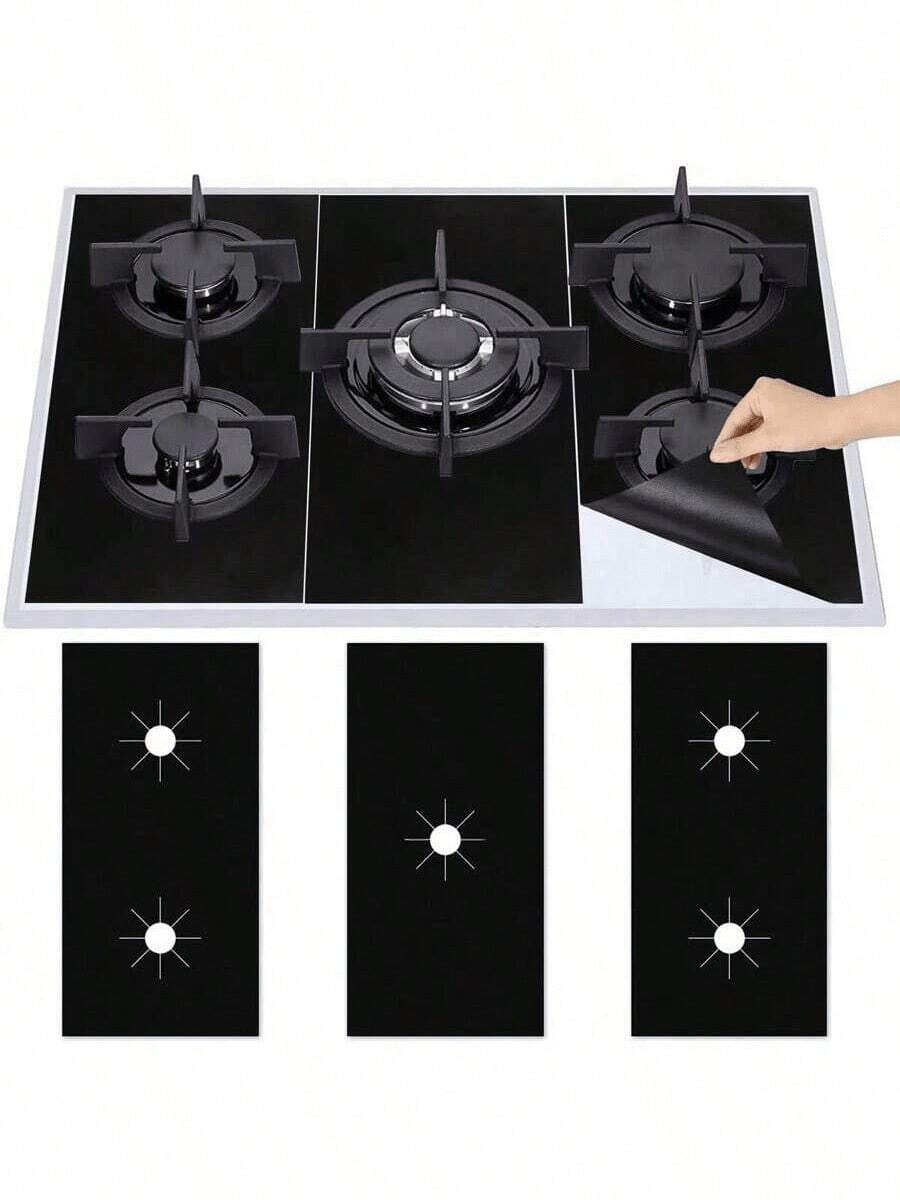 3pcs Gas Stove Heat Insulation Mat, Can Be Cut At Will, Oil-Proof And Stain-Proof, Clean Gas Stove Protective Mat, Kitchen Utensils - View 1