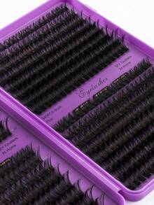 640/592/384pcs D Curl Single Cluster False Eyelashes Set, DIY Eyelash Book Home Lash Extension Kit, Suitable For Beginners, Fluffy Dense Soft Realistic Segmented Lashes, Suitable For Daily/Light Makeup/Cosplay Eye Makeup - DD - View 9