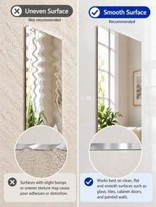 1 Roll Flexible Mirror Film, PET Self-Adhesive Mirror Wall Sticker, Shatterproof Washable Mirror Sticker, Non-Glass Reflective Film, Suitable For Glass, Tile, Cabinet Doors And Smooth Surfaces, DIY Modern Home Decor - Self-adhesive Mirror Sticker - View 4