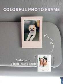 Colorful Car Sun Visor Photo Frame Clip, Personalized DIY Photo Decoration And Car Accessory, Couple Gift, Family Pet Memory Photo Frame Clip - XL - View 7