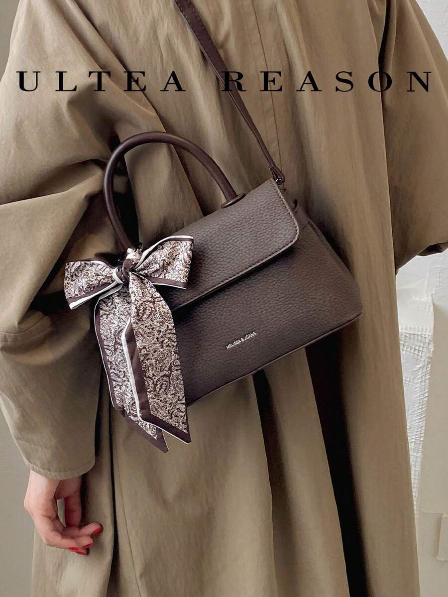 1pc Solid Color PU Leather New Women's Backpack, Shoulder Bag, Crossbody Bag, Fashion Square Handbag, Autumn/Winter New Style, Suitable For Commuting, Shopping, Dating, Work