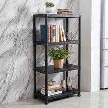 Snap Lock Tool-Free Assembly Plastic Storage Shelving Unit, Black 3/4/5 Tier, Heavy Duty Rack For Garage, Warehouse, Shed & Workshop - Black - View 11
