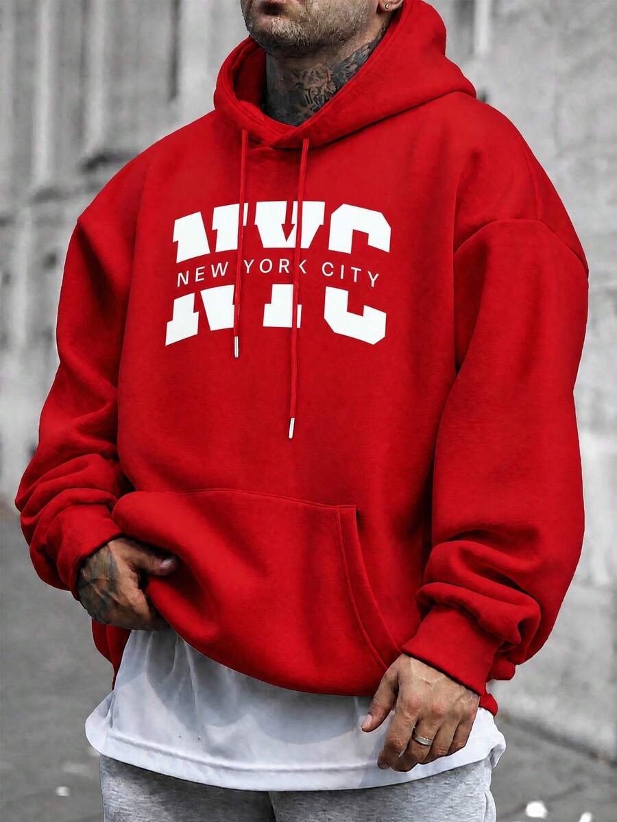 Men Hoodies - Red - View 1
