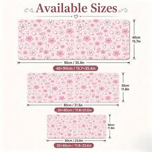 1pc Pink Cherry Blossom Mouse Pad, Sakura Flowers And Falling Petals Pattern Extended Desk Mat For Home Office And Gaming, Sizes S/M/L/XL - View 5