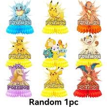 1pc/9pcs Cartoon Anime Honeycomb Tabletop Decoration, Printed With Classic Cartoon Anime Character Patterns Style Decor (Balloons Not Included). Exquisite Table Centerpiece Is An Ideal Choice For Fan Gatherings, Themed Parties, Suitable For Photography Props And Fan Collectibles. Elegant Gift For Fans And Anime Lovers - View 7