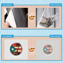60 PCS Puerto Rico Stickers, Multicolor Pattern Stickers, Beautiful Stickers, Bottles, Decorative Paper, Scrapbooking, Diary, Laptop, Bumper, Skateboard, Water Bottle, Computer, Phone Greeting Cards, Photo Albums, Furniture, Stickers - one-size - View 6