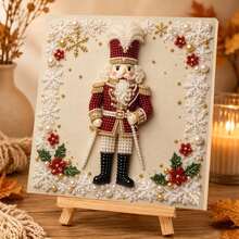 DIY Christmas Colorful Pearl Diamond Painting With Inner Frame For Adults And Beginners, Accented Pearls, Holiday Wall Decor Gifts, Home Decor, Holiday Decoration Crafts Diamond Painting Kit For Adults - Sets - View 2