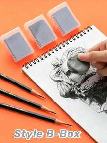 Art Eraser, Kneadable Eraser, Art Supplies, Suitable For Sketching And Painting, With Plastic Texture And Soft Pixel Texture, Back To School Essential. - Square - View 10