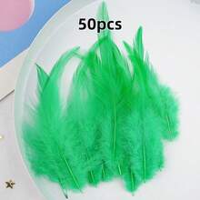 50 قطعة/عبوة ريش أبيض مختلط عشوائي 8-15 سم لتزيين المجوهرات DIY وإكسسوارات الأشغال اليدوية والحرف اليدوية ريش زخرفي - أنماط متعددة - مشاهدة 12
