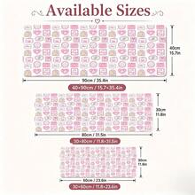 1pc Pink Christmas Pattern Mouse Pad, Cute Santa, Snowman, Gifts And Christmas Tree Icons Extended Desk Mat For Home Office And Gaming, Sizes S/M/L/XL - View 5
