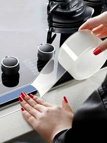 1pc Transparent Kitchen & Bathroom Sealing Tape, Self-Adhesive Gap Filler Sealing Strip, PVC Material, Suitable For Countertop, Stove, Sink, Tile Gaps, Kitchen & Bathroom Waterproof Edge Sealing Tool - View 2