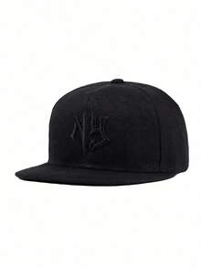 1pc Men's Geometric Pattern Embroidered Hip Hop Hat, Outdoor Adjustable Sun Protection Casual Cap, Spring/Autumn - Red - View 11