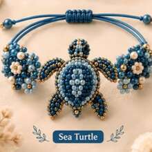 Manovix Adult DIY Animal Beaded Bracelet Making Kit, Whale, Octopus Or Hummingbird Pattern Optional, Handmade Jewelry Making Set - A - View 11