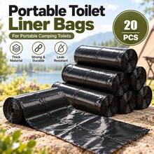 10/30/60/100pcs Thickened Portable Toilet Bags, Extra Large Disposable Camping Toilet Liners, Suitable For Folding Toilets, Car Travel, Road Trips, Outdoor Camping, Bedside Commodes And Home Use - Black - View 16
