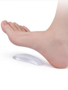 1 Pair Nylon EVA Sports Arch Support Half Insoles With Palm Cushion - Clear - View 5
