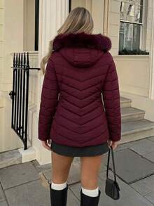 SAKERS OUTDOOR CLOTHING Plus Size Winter Coats - Burgundy - View 3