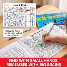 Tachimi 1pc Leisure Look & Find Activity Workbook, Hidden Object Puzzle Game & Coloring Worksheets, Great For Kids After‑School Relax, Parent‑Child Leisure Time, Long Journey & Party Giveaway - Multicolor - View 2