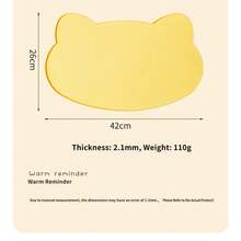 1pc Cute Cat Head Silicone Pet Feeding Mat, Waterproof Non-Slip Food Bowl Mat, Spill Resistant Easy Clean Pet Placemat For Cat Dog - Multicolor - View 2