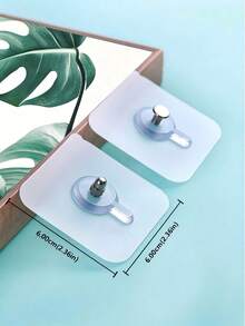 10pcs/4pcs/20pcs Wall Hook Set Bathroom Kitchen Accessories Holder Towel Hook Key Hook - Clear - View 4