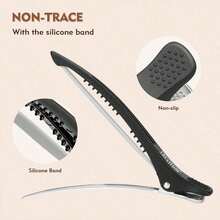 2/1pc Professional Styling Hair Clips, Non-Slip No-Mark Duckbill Hair Clips With Silicone Ring, Salon And Home Hair Cutting Clips, Suitable For Hairstylists, Women, Men - Multicolor - View 3