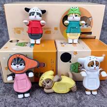 mofusand 1pc Cat Blind Box Is Coming, With A Lazy And Stylish Atmosphere. Can Be Placed On Desktop Or In Car, With Outstanding Collection Texture. Suitable As A Surprise Gift For Birthdays And Anniversaries (Stochastic Style) - Multicolor - View 3