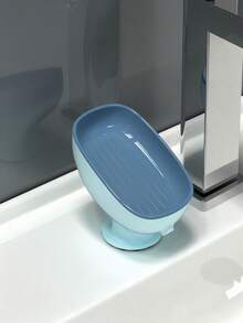 1pc Kitchen Suction Cup Soap Holder, Bathroom No-Drill Soap Dish, Quick Drainage No-Water-Accumulation Soap Rack, Suction Cup Draining Storage Tray, Home Soap Storage Box Bathroom Tray, Bathroom Kitchen Soap Holder, No-Drill Suction Cup Soap Rack, Bathroom Sink Washbasin Storage Tray, Drainage Draining No-Water-Accumulation Soap Dish Soap Holder - Soap Dish - View 9