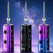 1 Portable Electric Soldering Iron Featuring A 510-Thread Interface, A 400mAh Battery, And A USB-C Charging Port; Supports Voltage Adjustment And Is Compatible With Heating Tip Attachments. - Multicolor - View 2