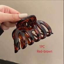 1 Pc/Set Of 9.5cm Plastic Big Claw Hair Claw, High-End Feel, Suitable For Hairstyle, Commuting, Clothing Collocation - A - View 10