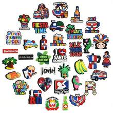 18pcs Random Dominican Series Shoe Charms, Suitable For Sandals, Popular Shoe Decoration Accessories, Excellent Gift For Teens, Men And Women - Multicolor - View 1