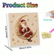 DIY Santa Claus Pearl And Diamond Painting Set, Including Colorful Round Pearls And Rhinestones, Handmade Pearl And Diamond Art Set For Adults And Beginners, Holiday Gift - Sets - View 4