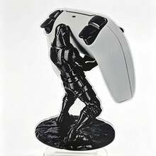 1pc 2D Flat Acrylic Black Knight Shaped Controller Stand | Suitable For Game Controllers, Stable Support, Scratch-Resistant Design | Desktop Decor, Creative Gift - Black Knight-themed Multi-platform Controller Stand - View 6