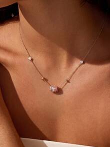 1pc Exquisite Rainbow Transport Necklace Women Jewelry Minimalist Collarbone Chain Delicate Jewelry Gift For Girls - Rainbow Lucky Necklace - View 8