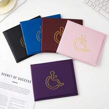 1pc PU Disabled Parking Permit Holder, 2-Sided Clear Document Protector, Fits UK European Disabled Permits, Car Dashboard Permit Display, Travel Passport Holder Card Bag, Holiday Essential Halloween Christmas, Storage Pouch Driving Travel Essential - Multicolor - View 9