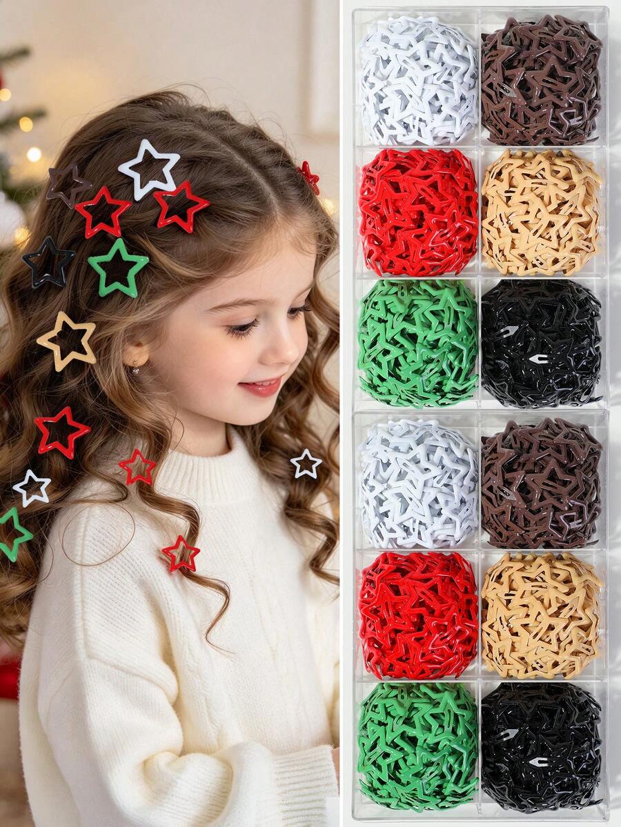10/20/40pcs Baby Girl Kids Y2K Black Red Green Coffee White Mixed Color ...