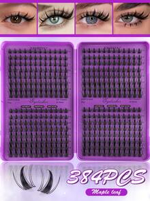 640/592/384pcs D Curl Single Cluster False Eyelashes Set, DIY Eyelash Book Home Lash Extension Kit, Suitable For Beginners, Fluffy Dense Soft Realistic Segmented Lashes, Suitable For Daily/Light Makeup/Cosplay Eye Makeup - DD - View 12