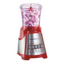 Hamilton Beach 58144 2-In-1 Blender And Food Chopper, 12 Functions, Red - US B Type Plug(110-127V) - View 3