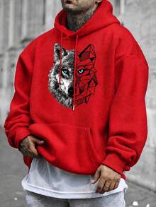 Men Hoodies - Red - View 1
