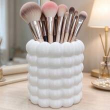 2pcs/1pc Bubble Makeup Brush Holder, Ins Cream Style Desktop Cosmetic Organizer, Vanity Makeup Display Rack, Large Capacity Multi-Functional Pen Holder, Bathroom Desktop Storage Container For Home Decor - Multicolor - View 13