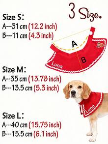 CustomName Christmas Pet Shawl Scarf Cape Cloak RolePlaying Cat Dog Xmas Party Gift Hat Outfit Festive Holiday Cos,Winter Clothing Decor Pet Accessory - Multicolor - View 11