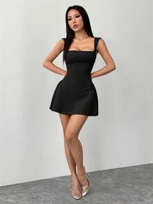 Women Short Dresses - Black - View 1