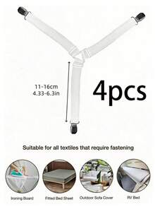 1/4/8pcs Triangle Adjustable Elastic Bed Sheet Clips, Sofa Bed Sheet Fixing Clips, Tablecloth Clips, Anti-Slip Bed Sheet Fixing Clips - Multicolored - View 8