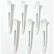 2/1pc Professional Styling Hair Clips, Non-Slip No-Mark Duckbill Hair Clips With Silicone Ring, Salon And Home Hair Cutting Clips, Suitable For Hairstylists, Women, Men - Multicolor - View 9