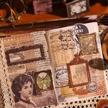 6pcs Vintage Photo Frame Sticker Set, Classic Mini Photo Frame Decals, Transparent Waterproof PET, Geometric Pattern, City Theme, Self-Adhesive, Suitable For Scrapbooking Diary DIY Materials, Artistic Hollow Design - one-size - View 3