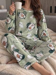 Women Pajama Sets - Green - View 6