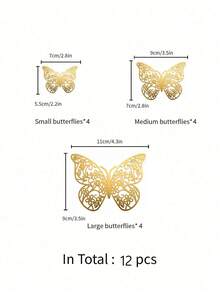 12/24pcs 3D Butterfly Wall Stickers, Removable Plastic Butterfly Wall Decals, Home Decor Stickers, Wall Stickers, Vinyl Decals, Spring Decorations, Add Vitality To Your Home, Holiday Decor Stickers, Birthday & Graduation Gifts - Multicolor - View 14