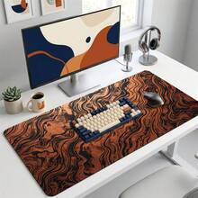 Alas Mouse Ekstra Panjang Motif Awan Cokelat, Desain Seni untuk Gaming, Kantor, dan Rumah, Hadiah untuk Teman dan Keluarga, Alas Karet, Alas Meja Belajar PC Laptop, Berbagai Ukuran, Alas Keyboard Komputer, Anti Selip - View 1