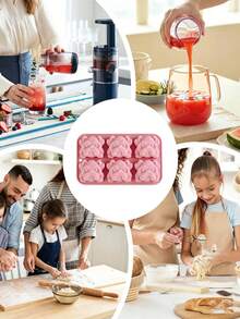 Pink Puppy Shaped Baking Mold, Foldable, Easy To Clean, Heat Resistant, Easy To Release, Reusable Without Deformation, Suitable For Chocolate, Candy, Mousse Cake, Pudding, Cake Decoration. - Multicolor - View 9